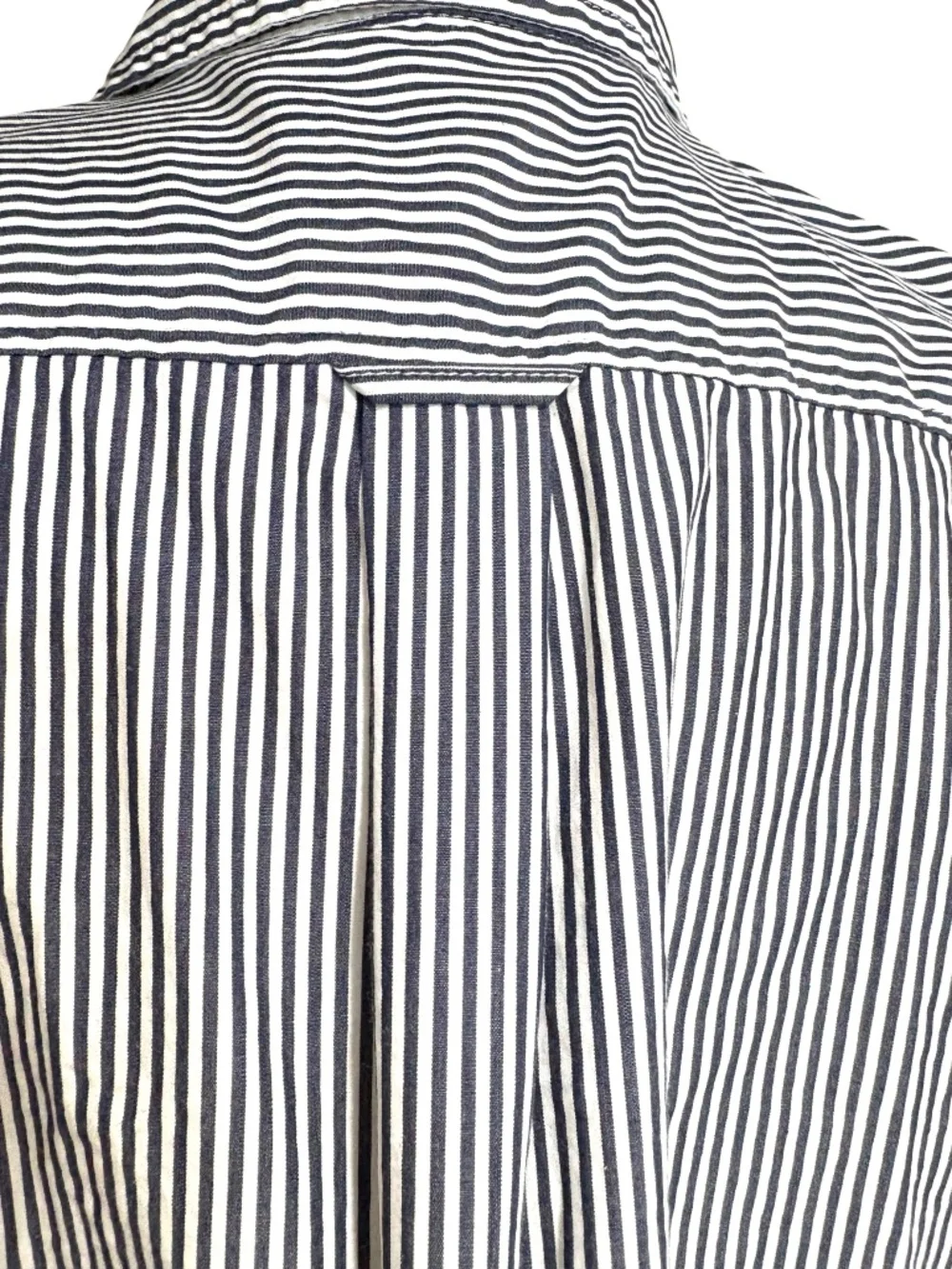 J.Crew Cotton Navy White Stripe Shirt Dress Button Up Long Sleeve Midi Size 8